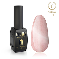 Гель лак для ногтей Милано Кошачий глаз Кристал (Milano Cat eye Crystal) 8 мл № 04