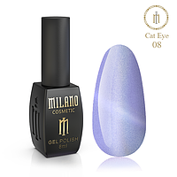 Гель лак для ногтей Милано Кошачий глаз Кристал (Milano Cat eye Crystal) 8 мл № 08