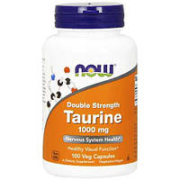 Амінокислота NOW Taurine Double Strength 1000 mg Veg Capsules 100 капсул