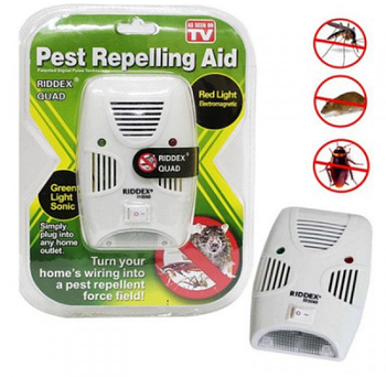 Відлякувач щурів, мишей, тарганів павуків бліх мух, комарів Riddex Quad Pest Repelling Aid (KG-2744)