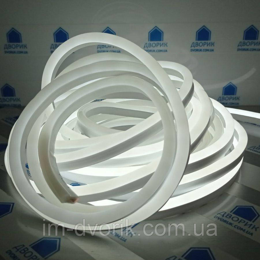 Неон LED світлодіодний NEON холодний білий 6000К 12B 2835 12V 12W/m IP65 8 * 16mm