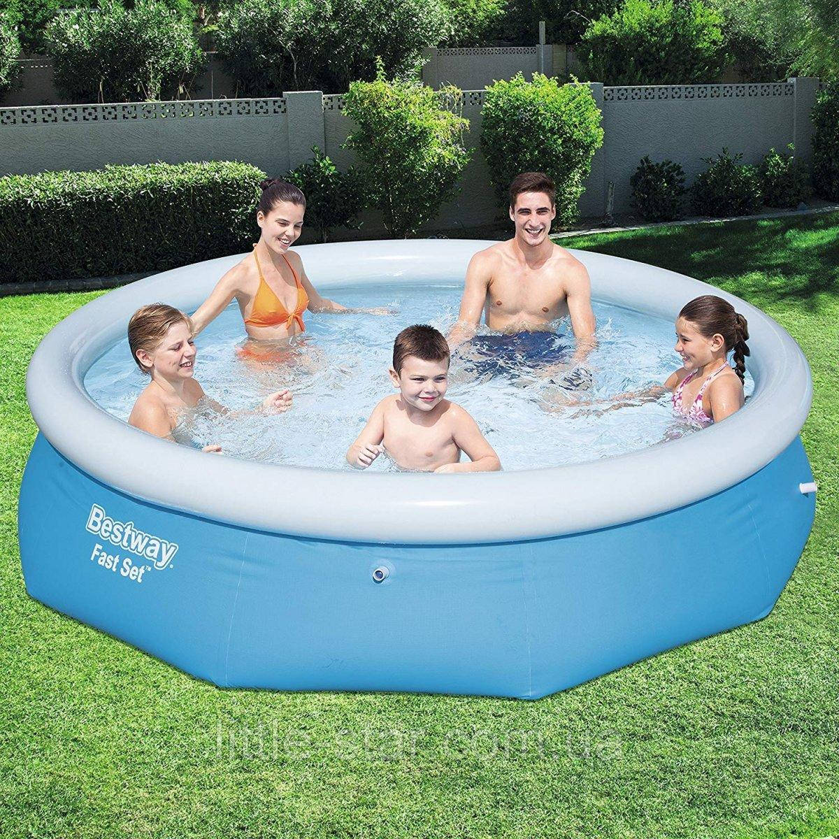Сімейний наливний басейн Bestway 57456 Fast Set, 305*66 см, 3200 л