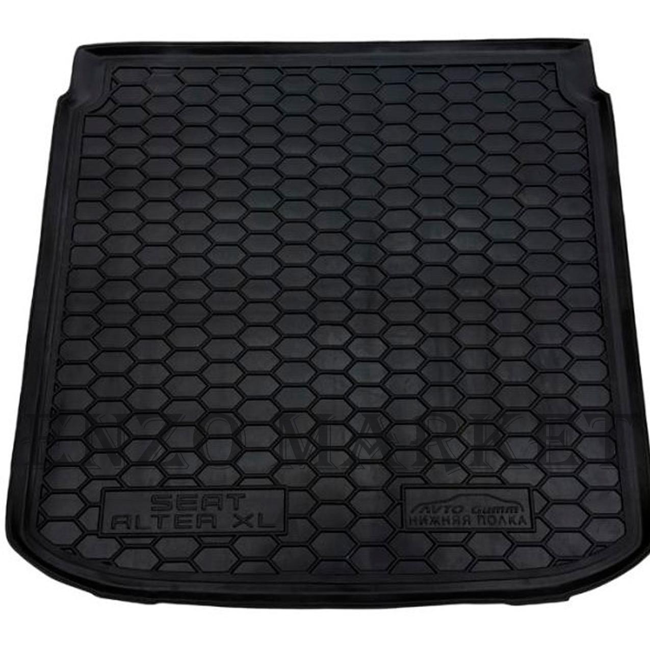 Автомобильный коврик в багажник Seat Altea XL 2006- нижняя полка (Avto-Gumm)