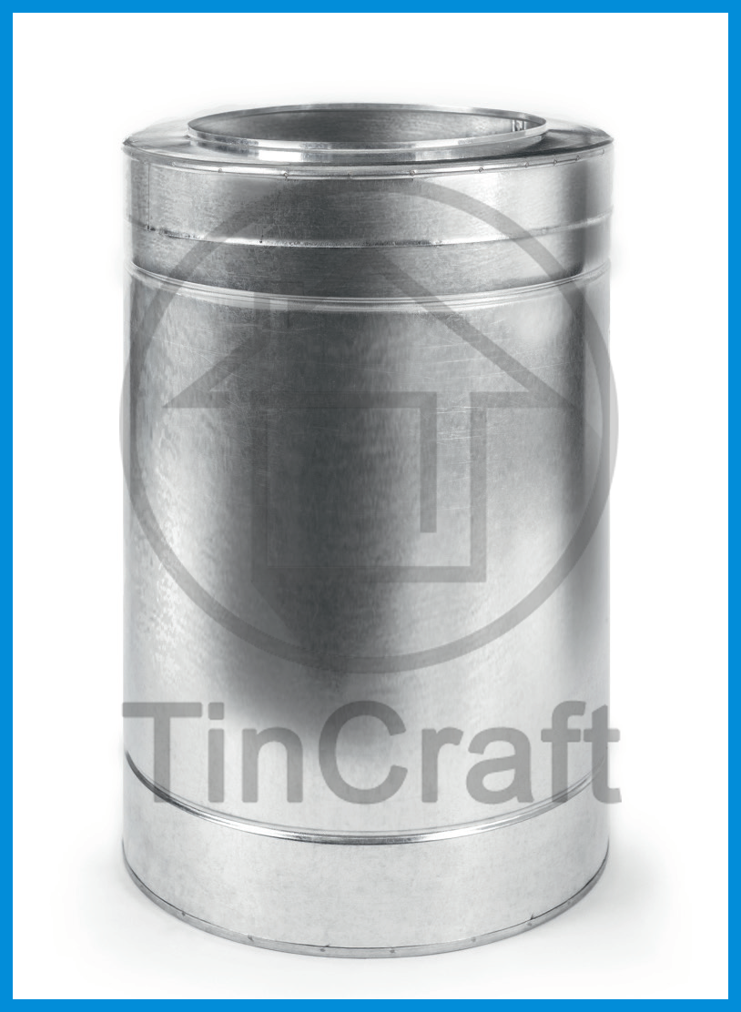 Труба під димохід термо Ø120/Ø180 Товщина Нерж 0.8 Цинк 0.4, фото 1