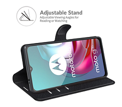 Шкіряний чохол-книжка Lichee для Motorola G60 блакитний, фото 6