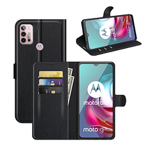Шкіряний чохол-книжка Lichee для Motorola G60 блакитний, фото 4