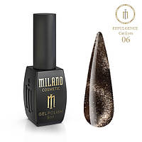 Гель лак для ногтей Милано Кошачий глаз Светоотражающий  (Milano Cat eye Effulgence) 8 мл 10/06