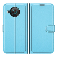 Чехол книжка Lichee для Nokia X10 / Nokia X20 (9 цветов) голубой