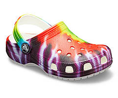 Крокси шльопанці Класик графіка Сабо оригінал / Crocs Classic Tie-Dye Graphic Clog (205451), Тай-дай 37