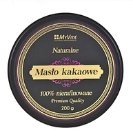 Натуральна Олія-Какао 100% Нерафінована Maslo Kakaowe Cocoa Butter 200 г MyVita Польща Доставка з ЄС