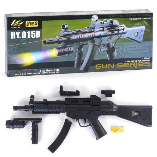 Автомат на пульках 6мм, пластиковый, лазер, фонарик, Детское оружие на ...