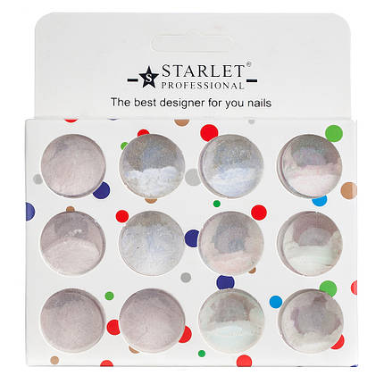 Перламутрова пудра для втирки набір Starlet Professional, 12 шт., фото 1