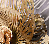 Настінний декор "Квітка" з металу в золотому кольорі d74см, фото 6