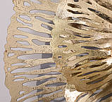 Настінний декор "Квітка" з металу в золотому кольорі d74см, фото 7