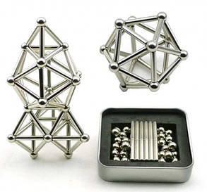 Магнітний конструктор Buckyballs n Buckybars, 64 деталі, фото 2