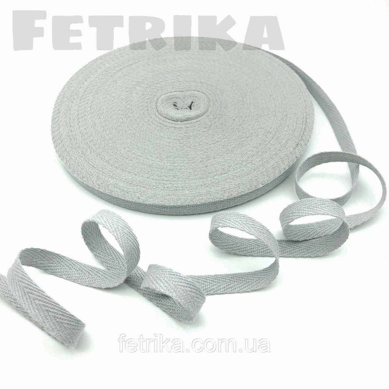 Кіперна стрічка світло-сіра 1 см, фото 1
