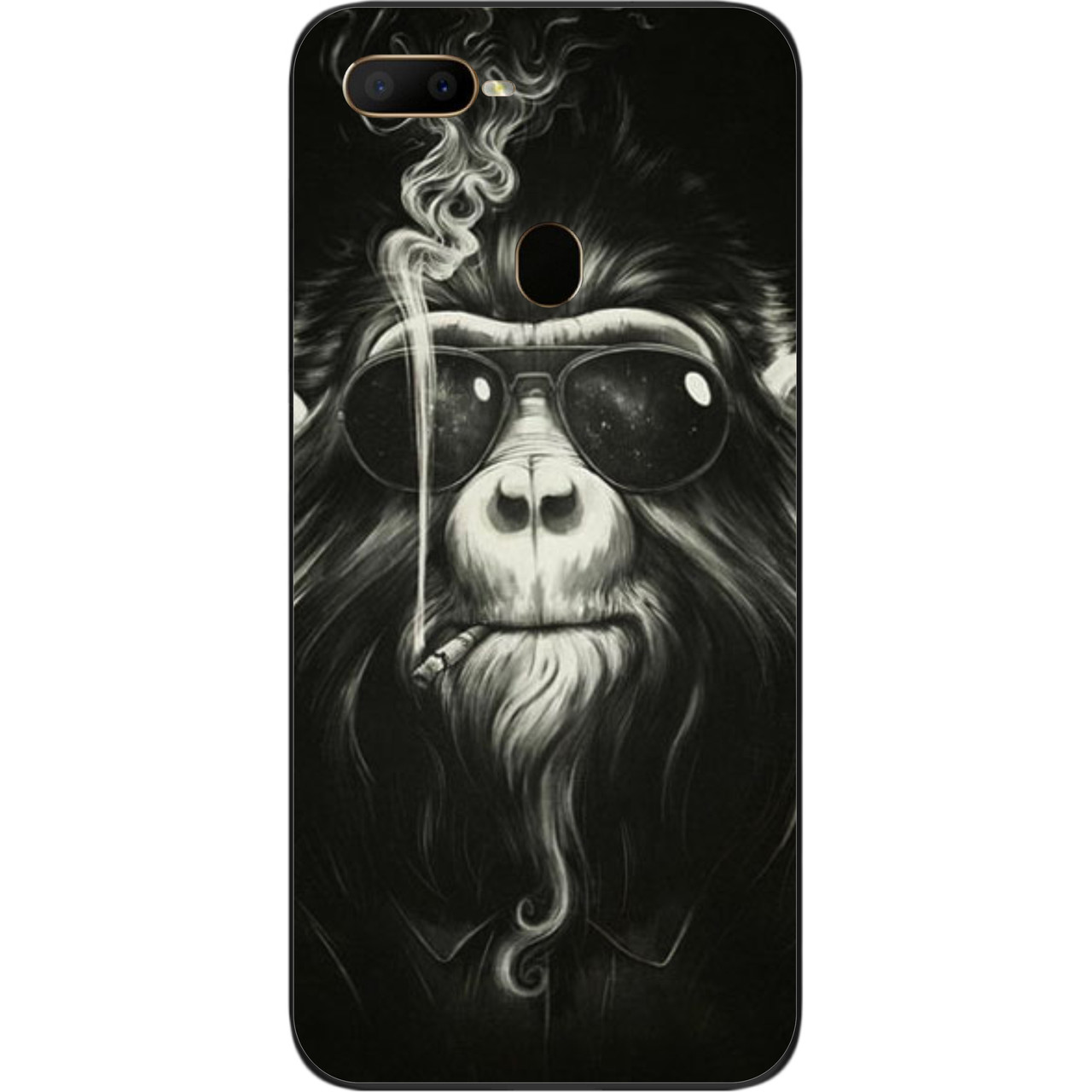 Силіконовий чохол для OPPO A12 з картинкою Мавпа в окулярах, фото 1