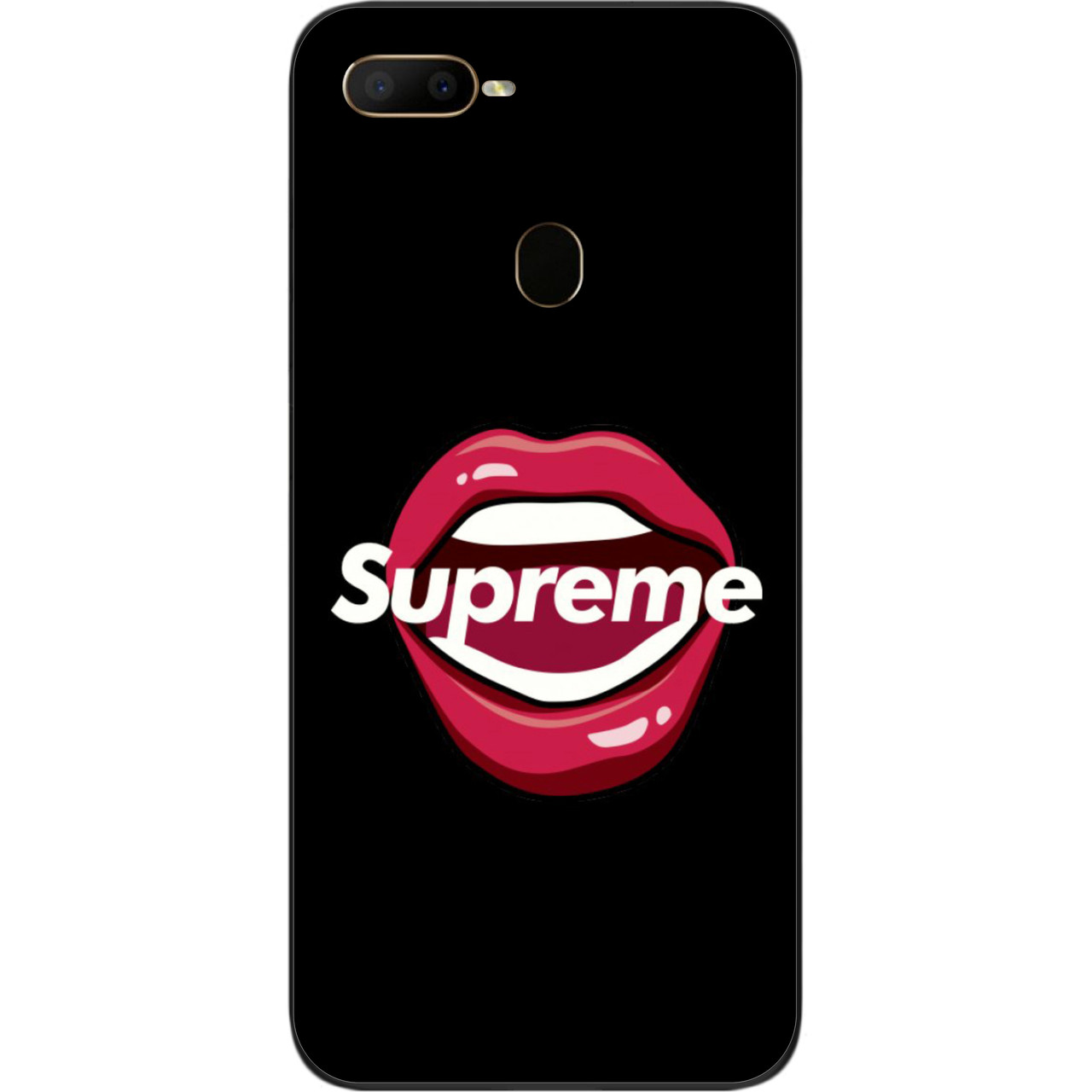 Силіконовий чохол для OPPO A12 з картинкою Губи Supreme, фото 1