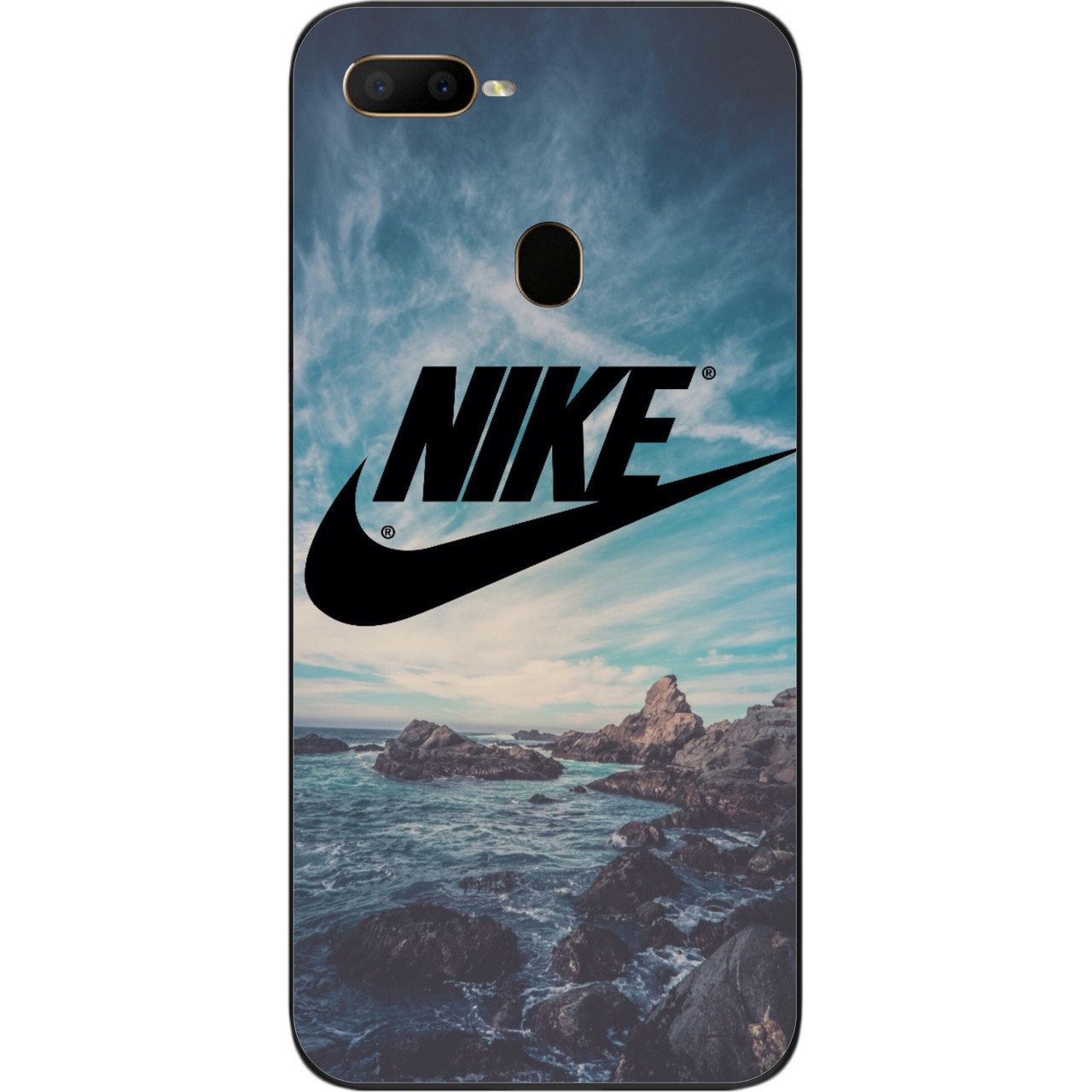 Силіконовий чохол для OPPO A5s з картинкою Логотип Nike, фото 1