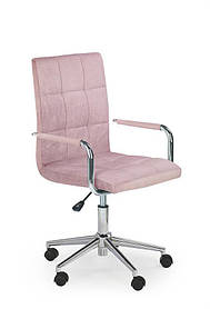 Крісло офісне для операторів, поворотне Gonzo 4 Halmar сірий.рожевий