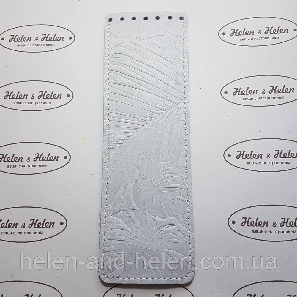 Клапан сумки вузький. "Пальми". Колір Білий, фото 1