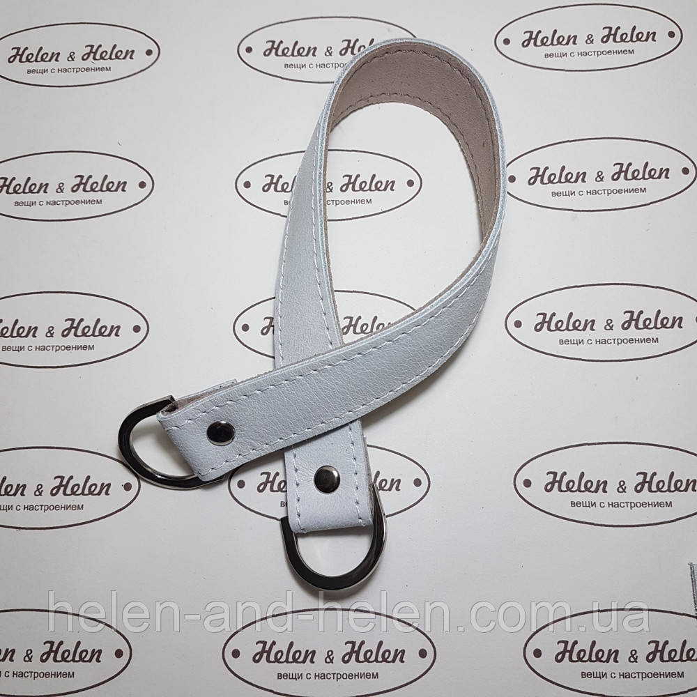 Ручка на півкільцях 40*2,5 (2) . Колір Білий, фото 1