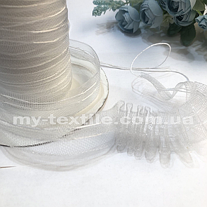 Шторна тасьма органза 2,5 см в бобіні 100 м