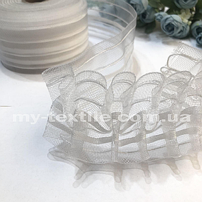 Шторна тасьма органза 6 см 50 м в бобіні