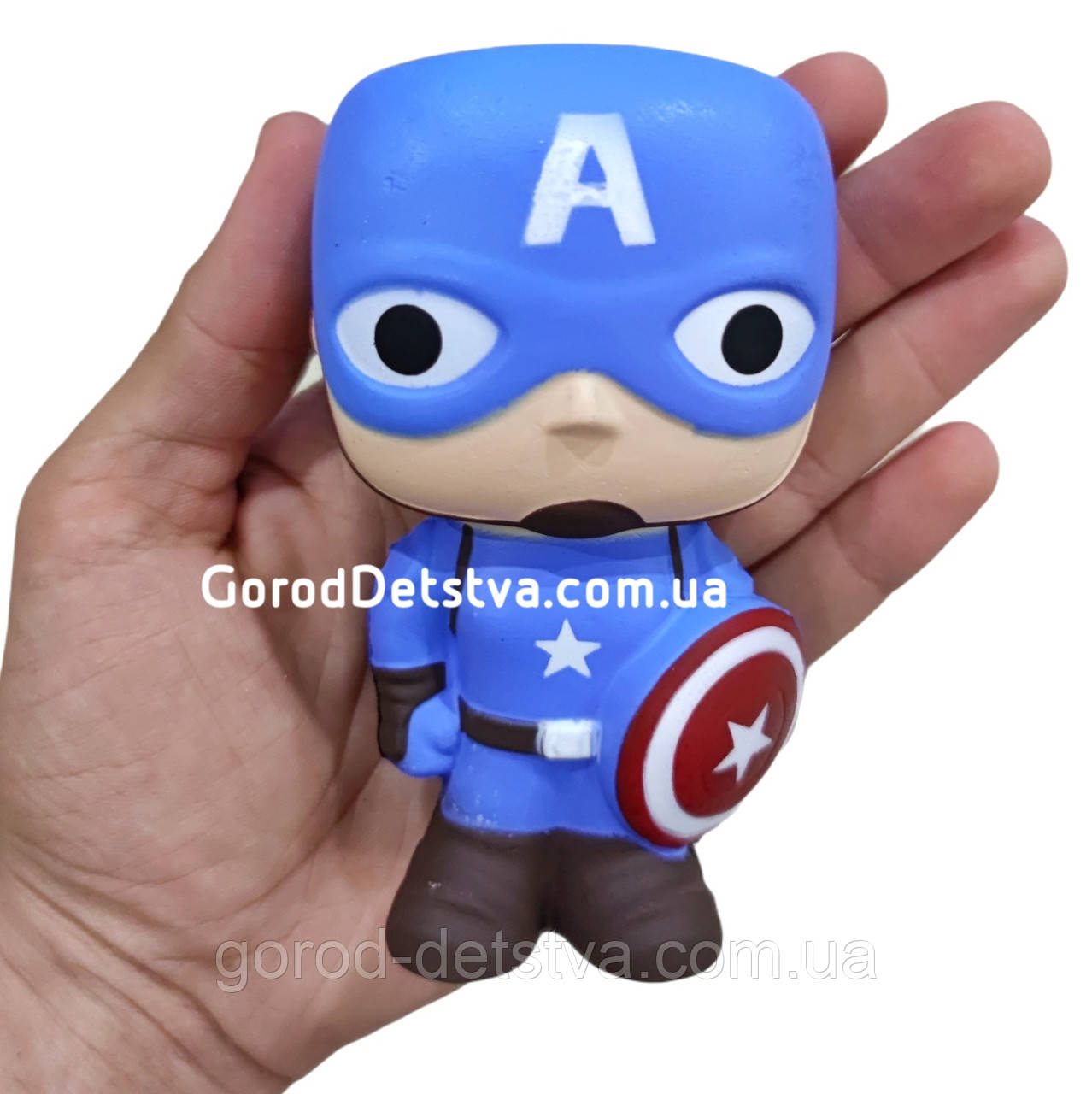 Сквиш Капітан Америка супергерой Марвел Капітан Америка Marvel Squishy іграшка-антистересс