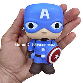 Сквиш Капітан Америка супергерой Марвел Капітан Америка Marvel Squishy іграшка-антистересс