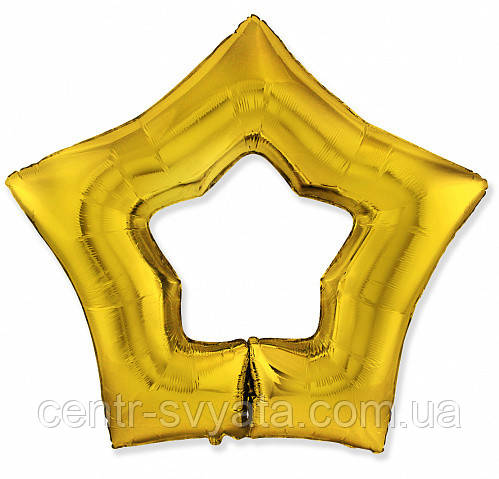 Фольгована кулька Flexmetal 37"(87х95 см) Зірка золота