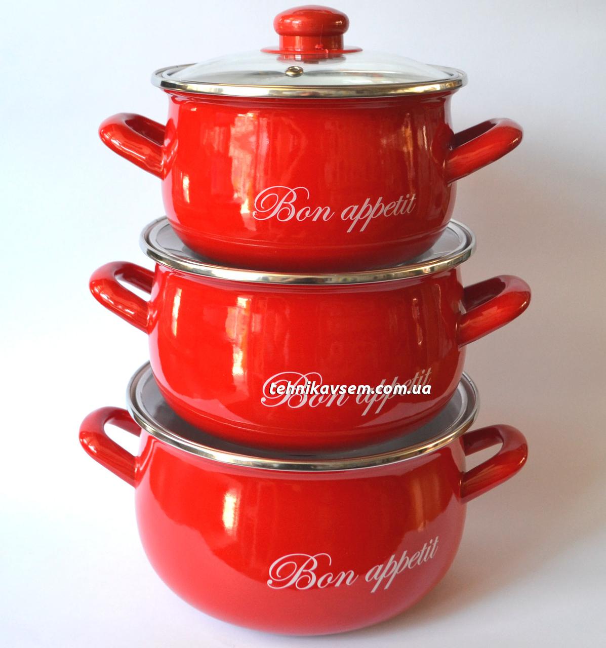 Набір емальованих каструль Туреччина Bon Appetit 2234C