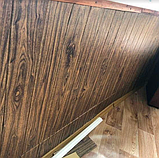 3Д панель самоклейка під дерево, самоклеючі 3D панелі м'які стінові 5 мм, Темний Дуб, фото 4