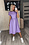 Жіноче плаття міді літнє вільне однотонне софт, чорне, бежеве, червоне, рожеве, пудрове, блакитне, фото 6