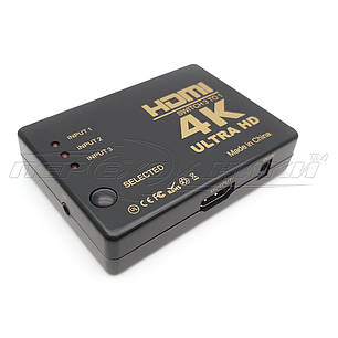 HDMI Switch 3x1 v1.4 з пультом, фото 1