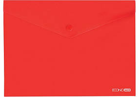 Папка-конверт на кнопці А5 Economix 180мкм фактура глянець, мікс кольорів