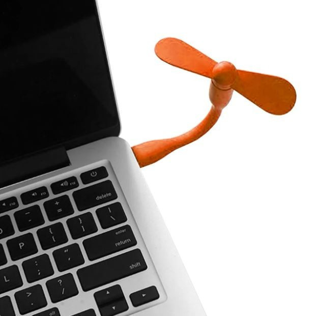 Портативний гнучкий USB міні-вентилятор для ноутбука помаранчевий