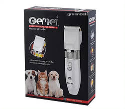 Машинка Gemei GM-634 акумуляторна для грумінгу стриження волосся шерсті тварин групмер + насадки
