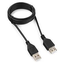 Подовжувач USB 2.0 AM / AF, 1.5 m, 1 ферит, чорний Пакет Q250