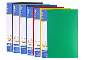 Папка-швидкозшивач з бічним притиском А5 Economix CLIP В мікс кольорів