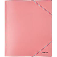 Папка на гумках А5+ Axent Pastelini пластикова, рожева