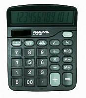 Калькулятор ASSISTANT 138x103x27мм, 12 розрядний AC-2312 black