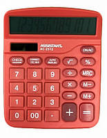Калькулятор ASSISTANT 138x103x27мм, 12-розрядний червоний