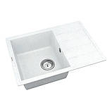 Мийка кварцова VANKOR Easy EMP 02.62 White stone, фото 3