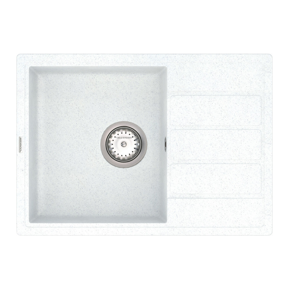 Мийка кварцова VANKOR Easy EMP 02.62 White stone, фото 1