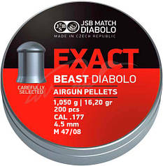 Кулі пневм JSB Diabolo Exact Beast. Кал. 4.52 мм. Вага - 1.05 р. 200 шт/уп