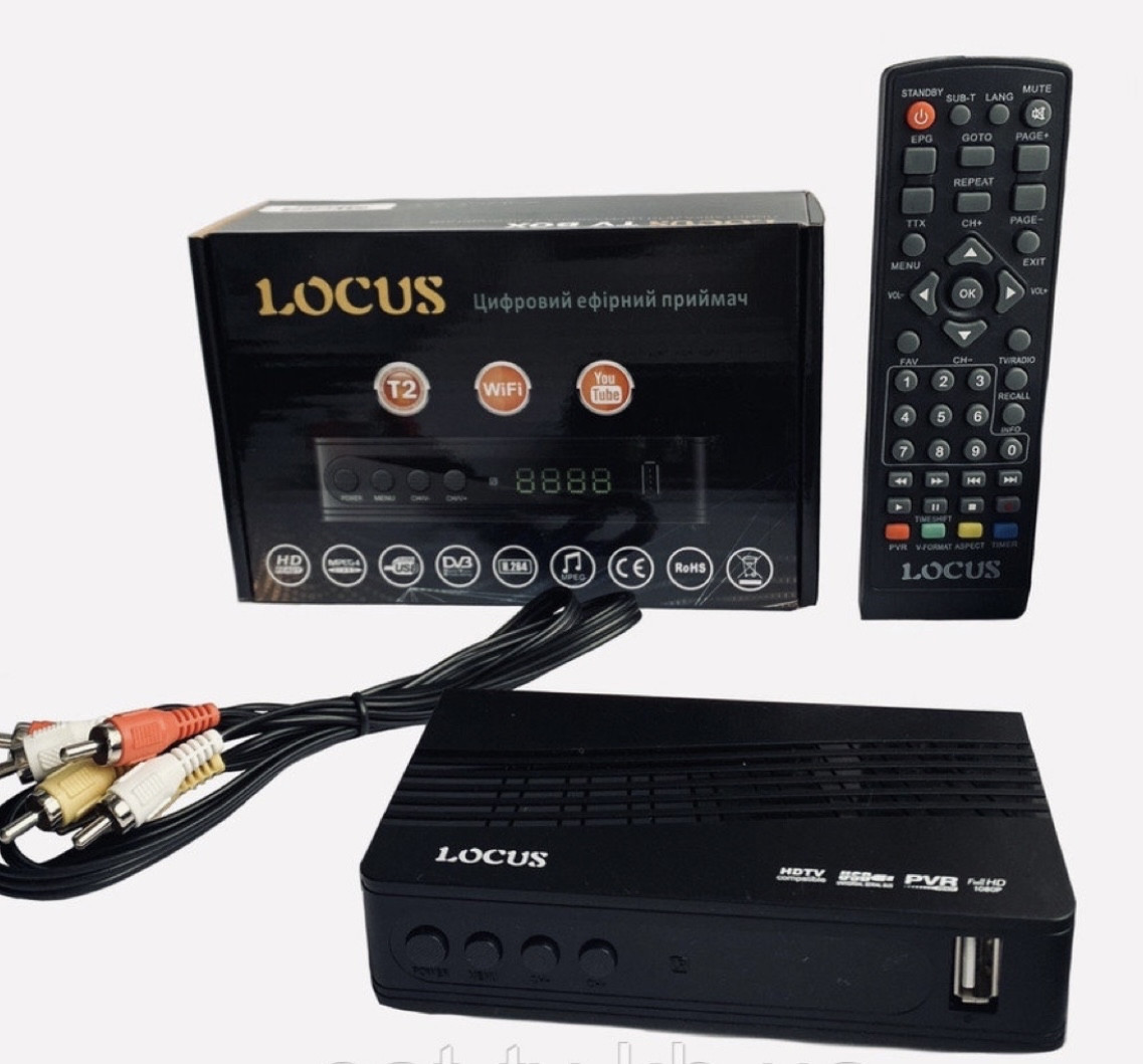 T2 Цифровий ефірний ресивер DVB-T2 тюнер — LOCUS 08 DVB-C/T2,