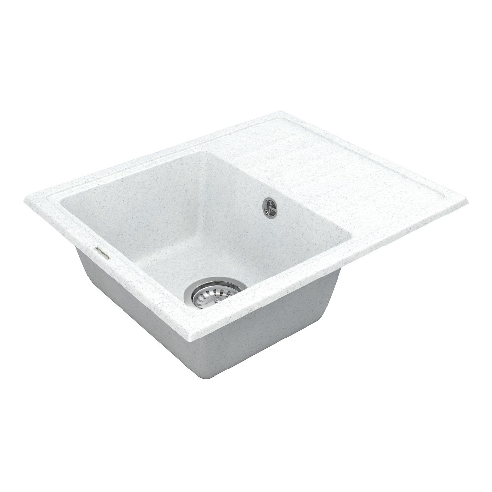 Мийка кварцова VANKOR Lira LMP 02.55 White stone сифон автомат, фото 1