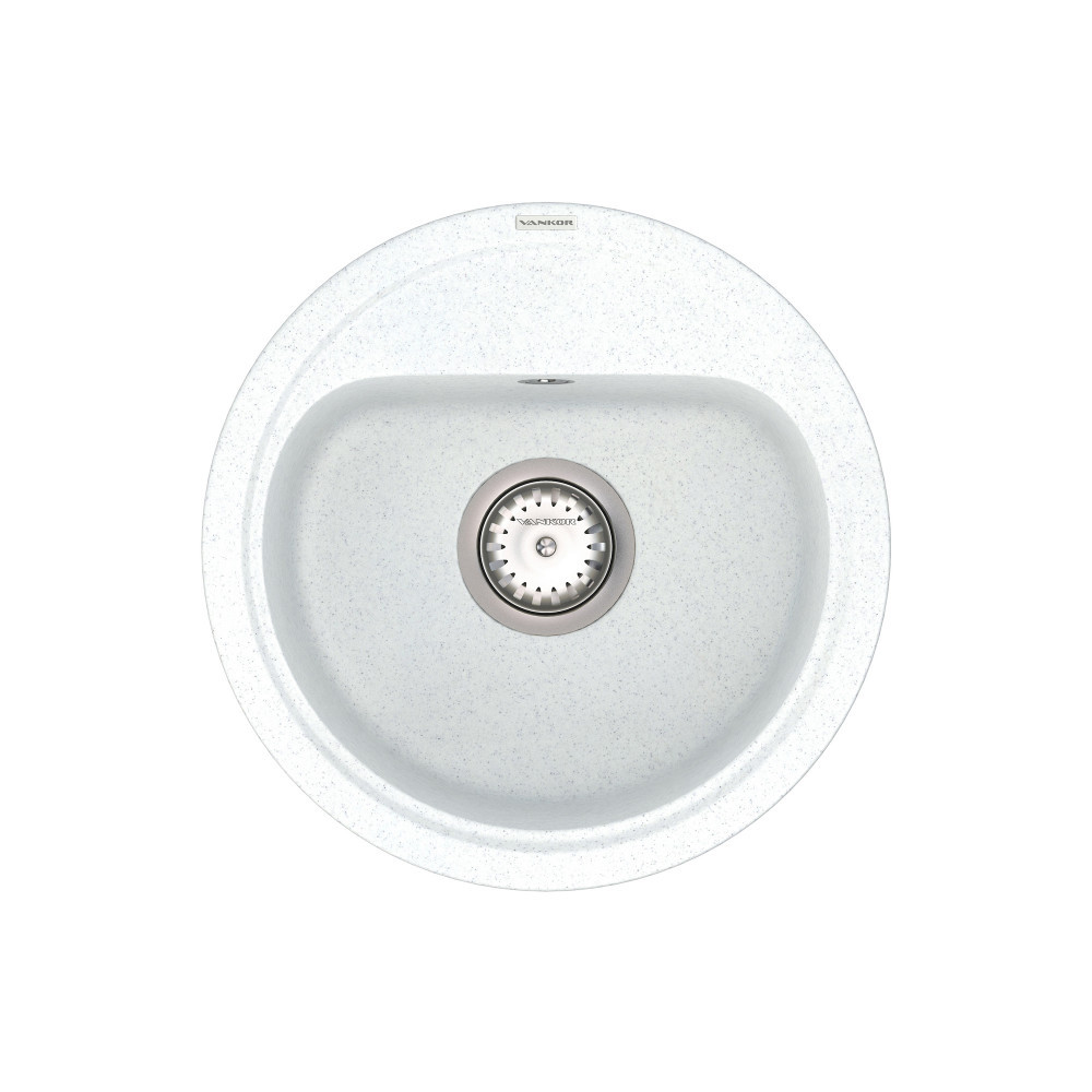 Мийка кварцова VANKOR Lira LMR 01.44 White stone сифон автомат, фото 1