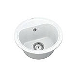 Мийка кварцова VANKOR Lira LMR 01.44 White stone сифон автомат, фото 2